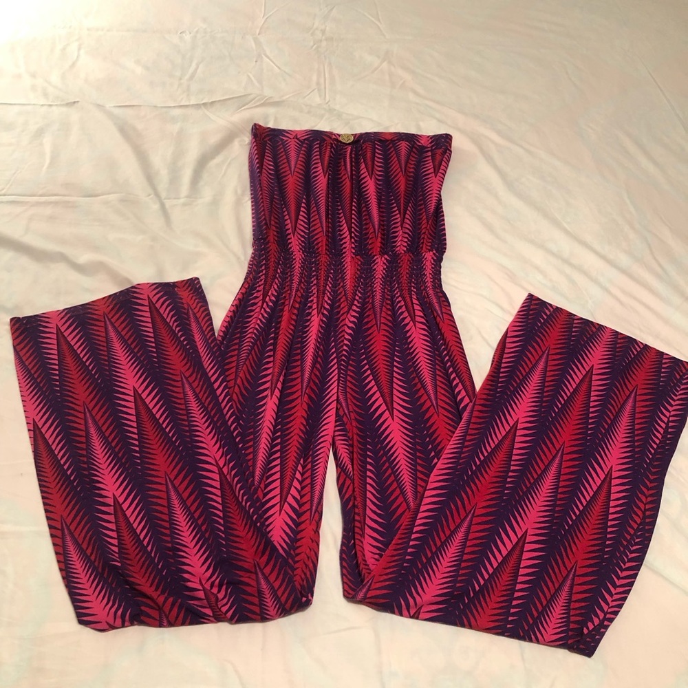 Pant Suit in 70s Inspired Print